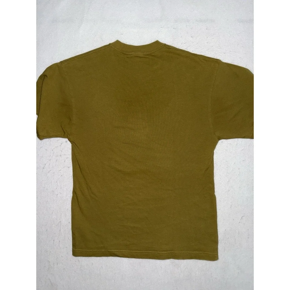 Vintage Nike‎ Gray Tag Yellow Green Essential Shirt Y2K Mini Swoosh Men SZ XS